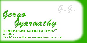 gergo gyarmathy business card